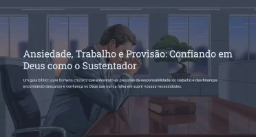 Ansiedade, Trabalho e Provisão - Confiando em Deus como o Sustentador